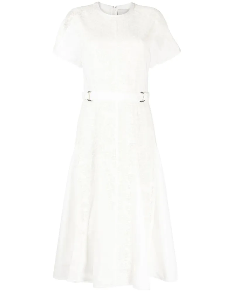 3.1 phillip lim Kleid mit Spitzeneinsätzen Weiß