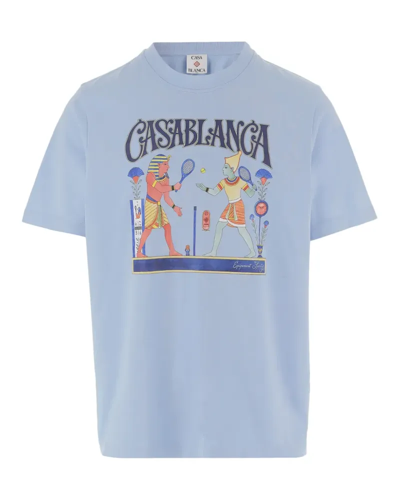 Casablanca Paris Egyptian Tennis Match T-shirt - Blau Blau