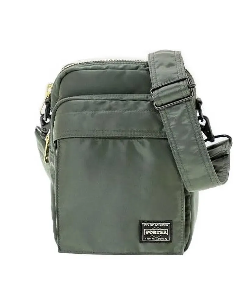 PORTER-YOSHIDA & CO Kuriertasche mit Logo-Patch - Grün Grün