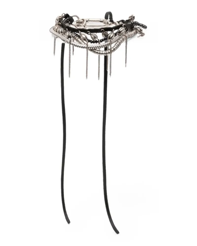 GOTI Mehrsträngiges Armband - Silber Silber