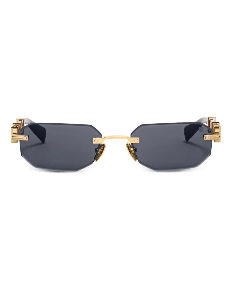 Balmain Arcade geometric-frame sunglasses - Gold Gold