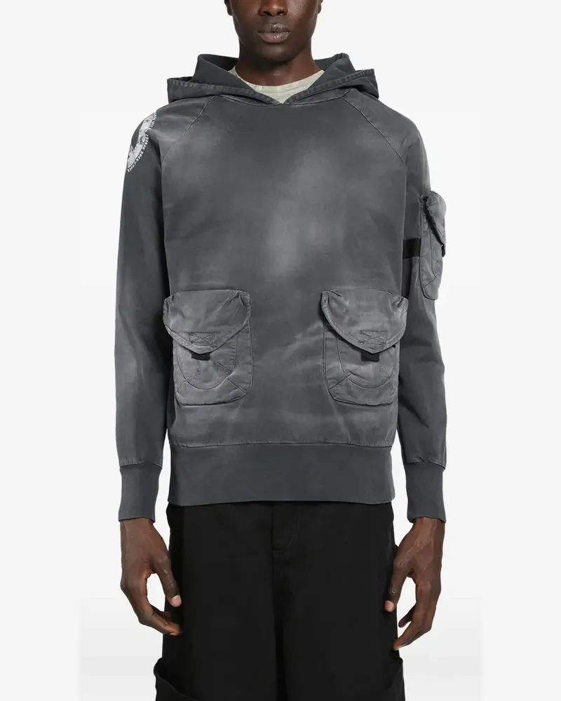 Massimo Sabbadin Tas Gabardina washed hoodie - Grau Grau
