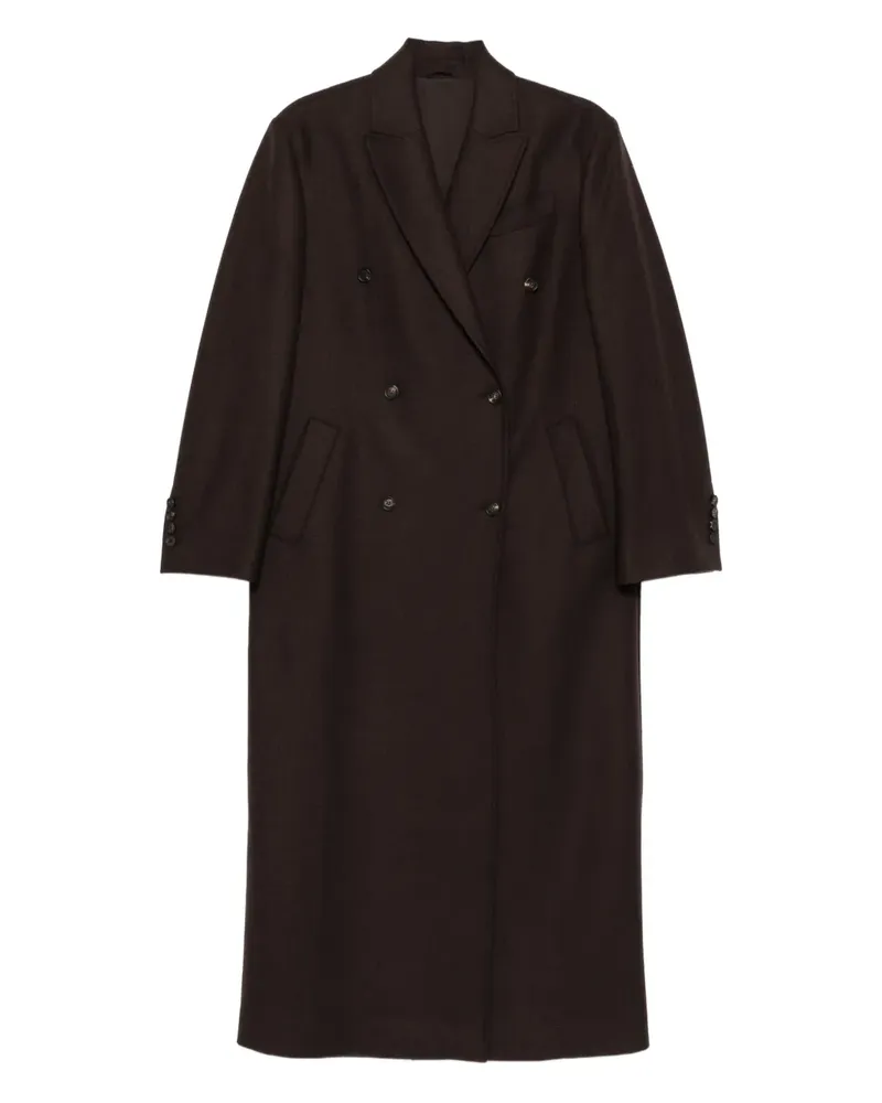 Brunello Cucinelli Doppelreihiger Mantel - Braun Braun