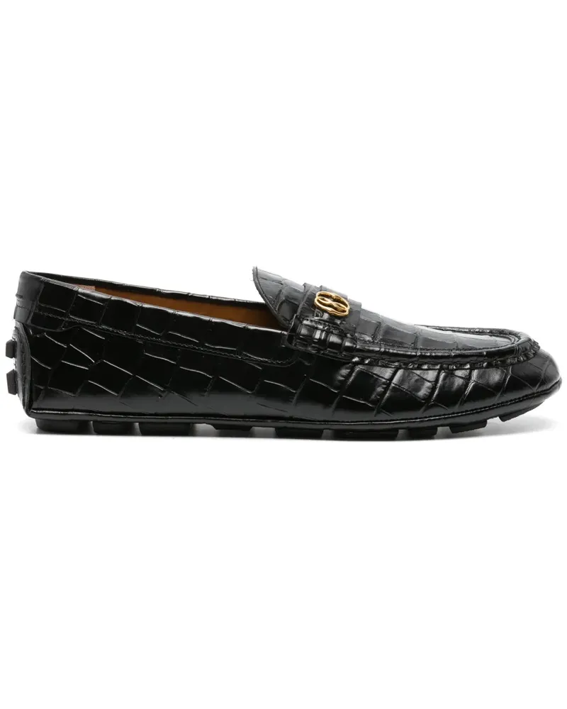 Bally Keeper Loafer mit Kroko-Effekt - Schwarz Schwarz