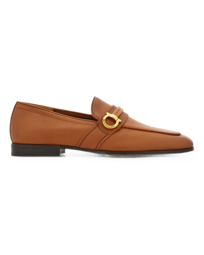 Ferragamo Mokassins mit Gancini-Detail - Braun Braun