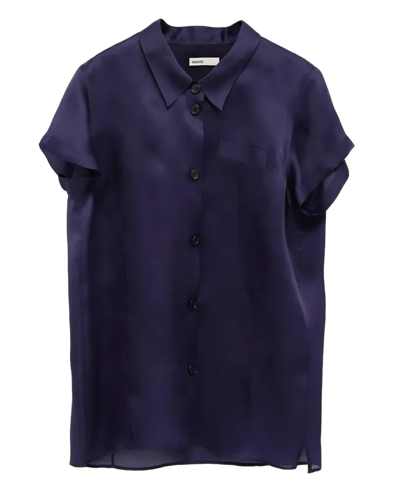KHAITE Keefe Seidenhemd - Blau Blau