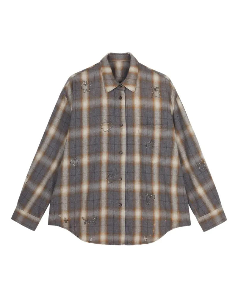 JNBY Flanellhemd mit Perlen - Grau Grau