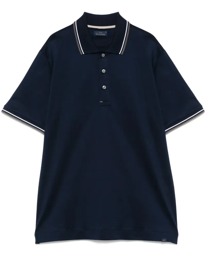 Paul & Shark Poloshirt mit Streifendetail - Blau Blau