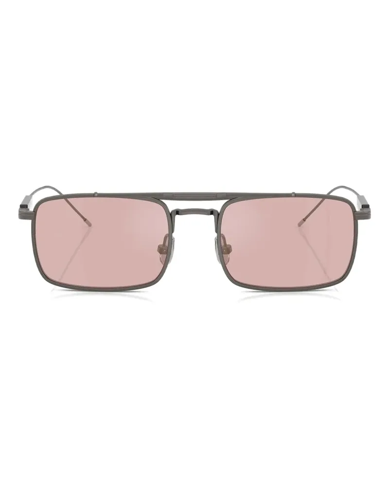 Brunello Cucinelli Sonnenbrille mit eckigem Gestell - Grau Grau