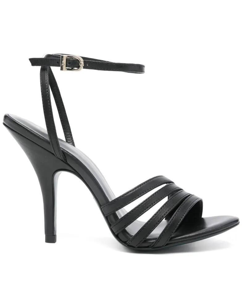 Patrizia Pepe Sandalen aus Leder 100mm - Schwarz Schwarz