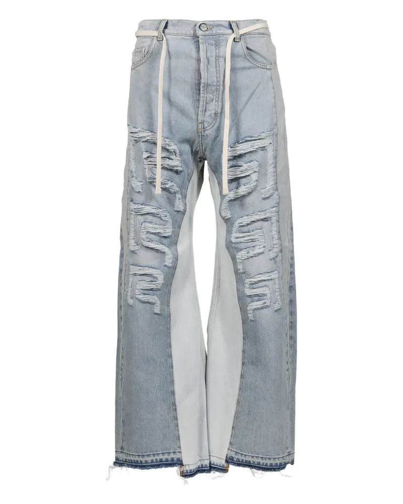 RRR123 Jeans in Distressed-Optik - Blau Blau