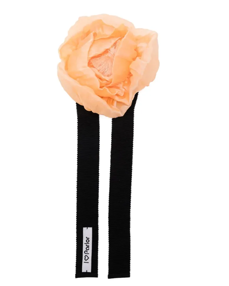 Parlor Choker mit Blumendetail - Orange Orange