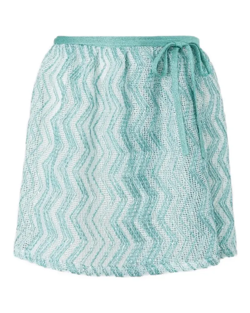Missoni Minirock mit Zickzackmuster - Blau Blau