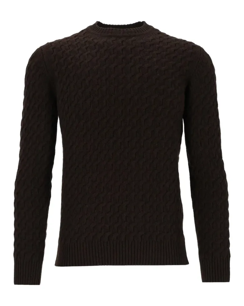 Al Duca D’Aosta 1902 Pullover mit Zopfmuster - Braun Braun