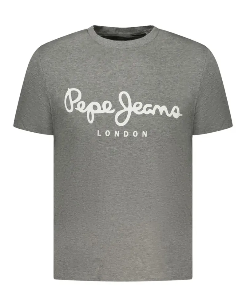 Pepe Jeans T-Shirt mit Logo-Print - Grau Grau