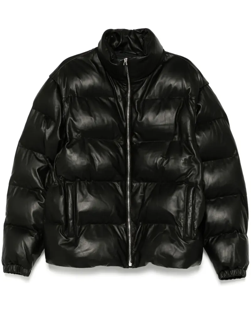 Bally Wattierte 2-in-1 Lederjacke - Schwarz Schwarz