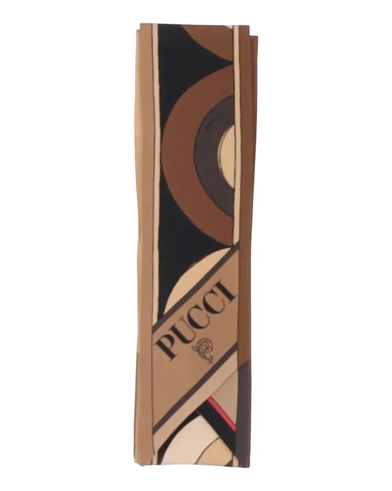Emilio Pucci geometric-print silk scarf - Braun Braun