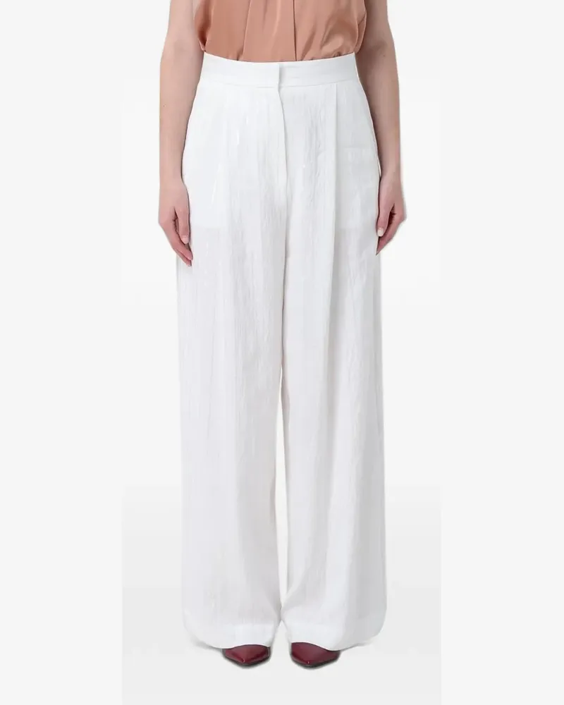 MEIMEIJ sequin-embellished wide-leg trousers - Weiß Weiß