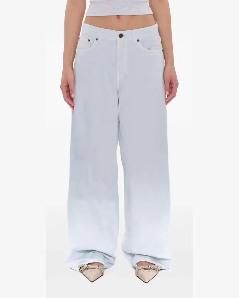 Haikure Wide-Leg-Jeans mit Logo-Patch - Blau Blau