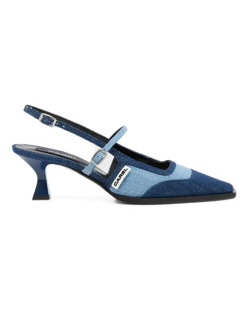 Carel Zweifarbige Cecile Slingback-Pumps - Blau Blau