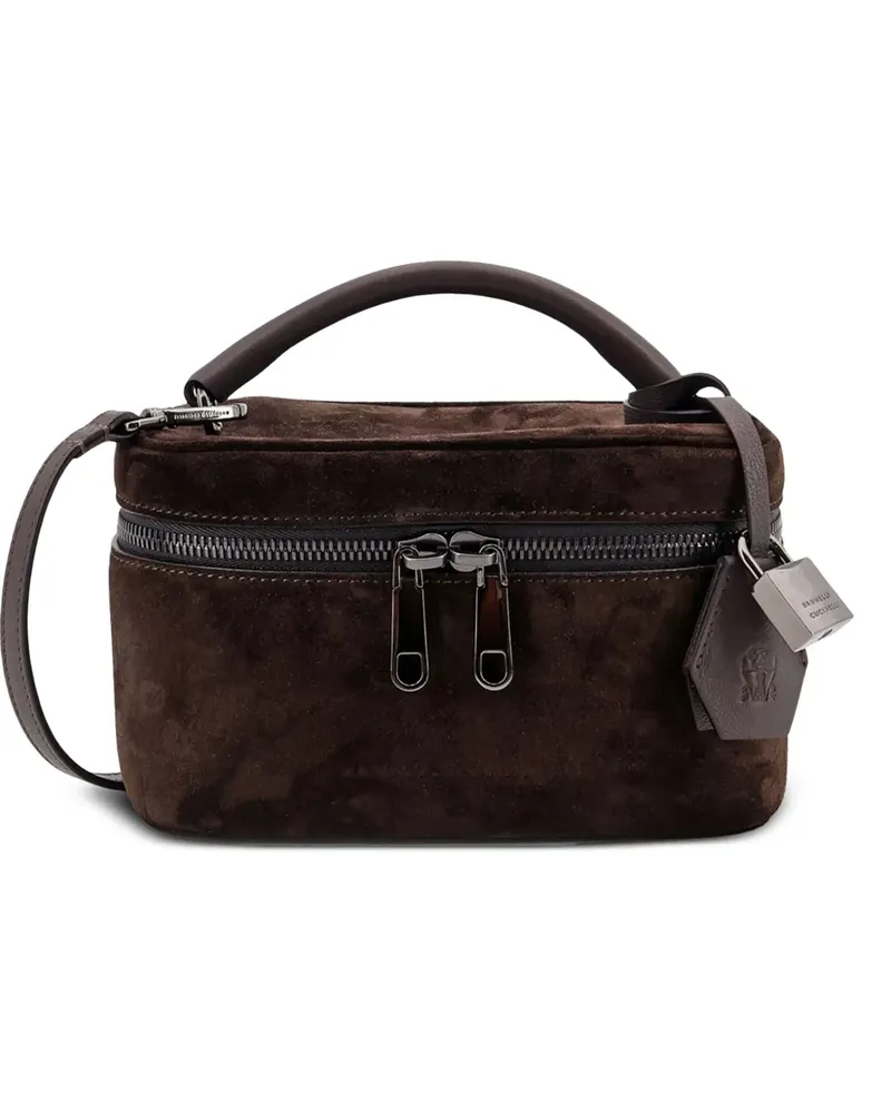 Brunello Cucinelli Shopper aus Wildleder - Braun Braun