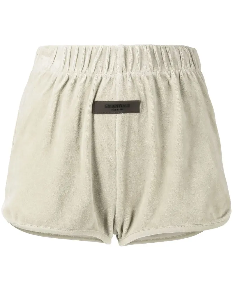Fear of God Shorts aus Velours mit Logo-Patch - Grün Grün