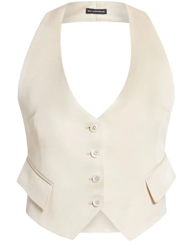 Tom Ford Rückenfreie Twill-Weste - Nude Nude