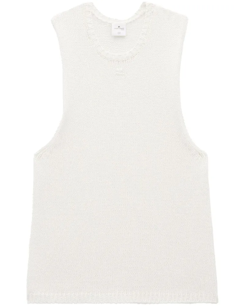 Courrèges Gestricktes Tanktop - Weiß Weiß