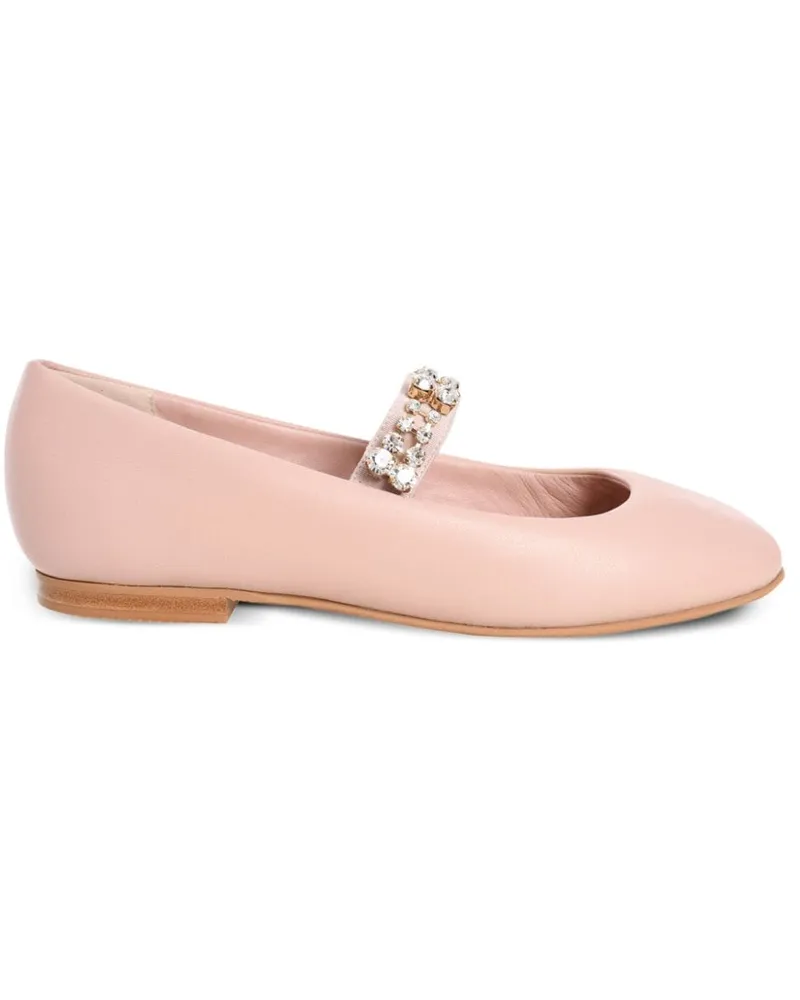 Casadei Ballerinas mit Kristallen - Rosa Rosa