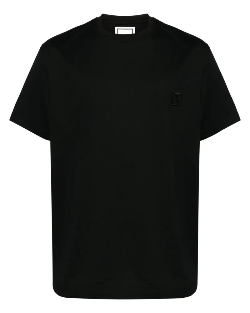 Wooyoungmi T-Shirt mit Logo-Applikation Schwarz