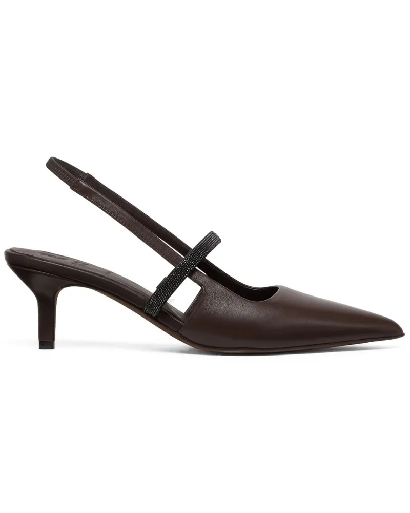 Brunello Cucinelli Verzierte Pumps 90mm - Braun Braun