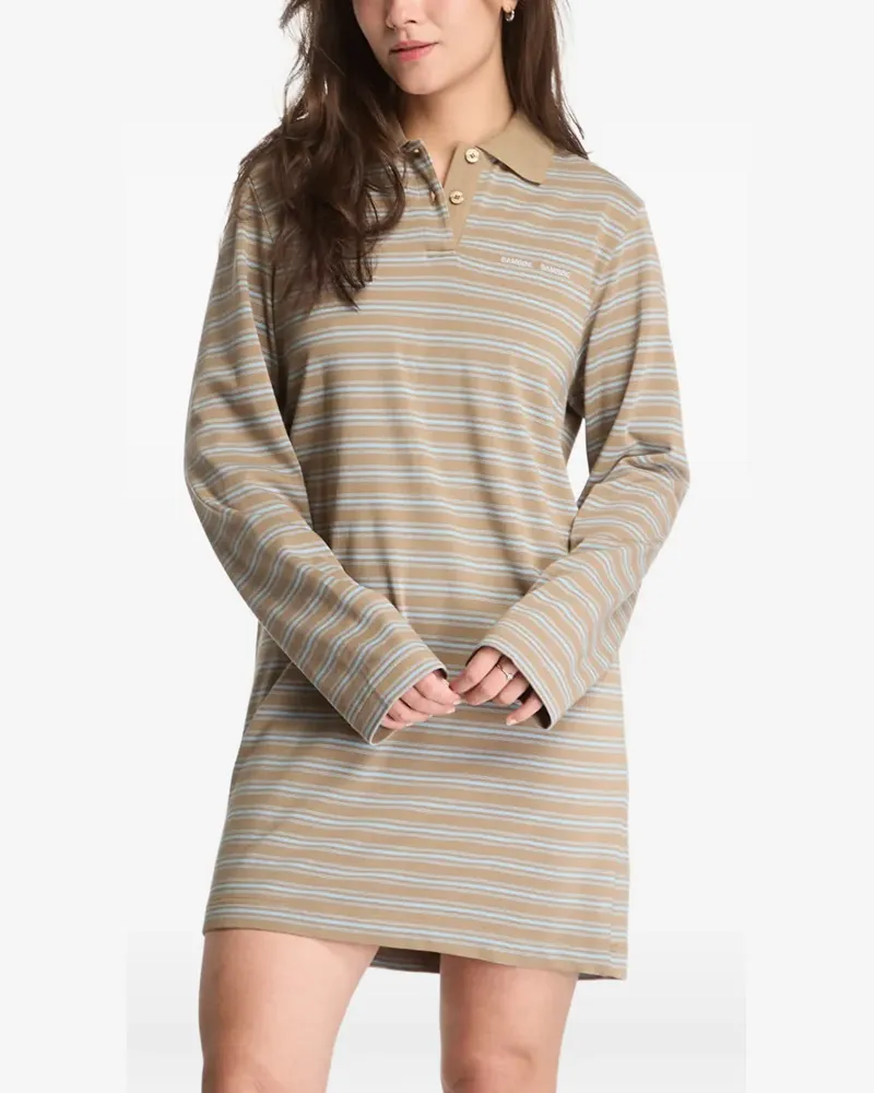 Samsøe & Samsøe Gestreiftes Minikleid - Nude Nude
