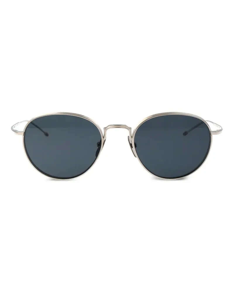Thom Browne Sonnenbrille mit rundem Gestell - Silber Silber