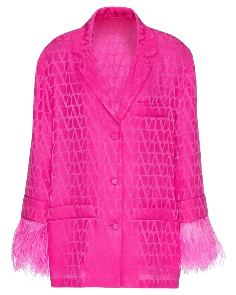 Valentino Garavani Toile Iconographe Seidenhemd - Rosa Rosa