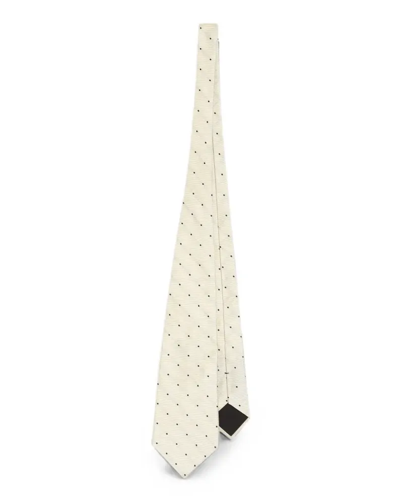 Dolce & Gabbana Jacquard-Krawatte mit Polka Dots - Nude Nude