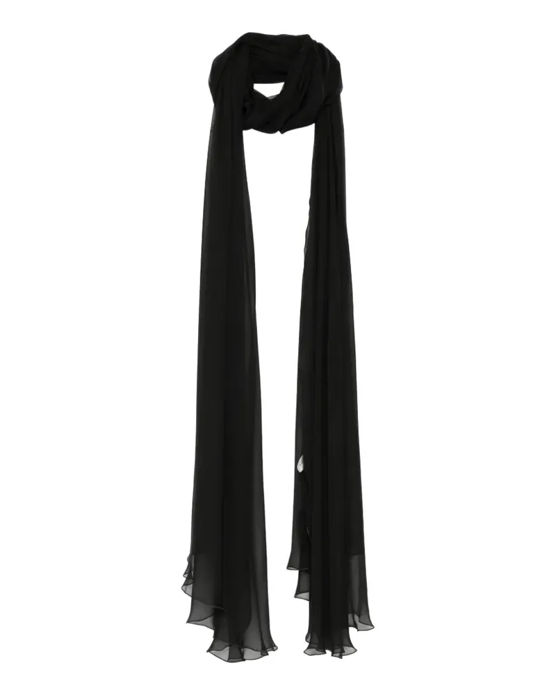 Zuhair Murad Langer Schal aus Seidenchiffon - Schwarz Schwarz