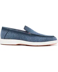 Santoni Loafer im Jeans-Look Blau