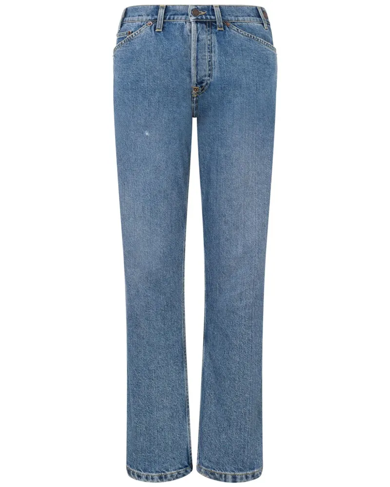 Moschino Jeans mit Logo-Patch - Blau Blau
