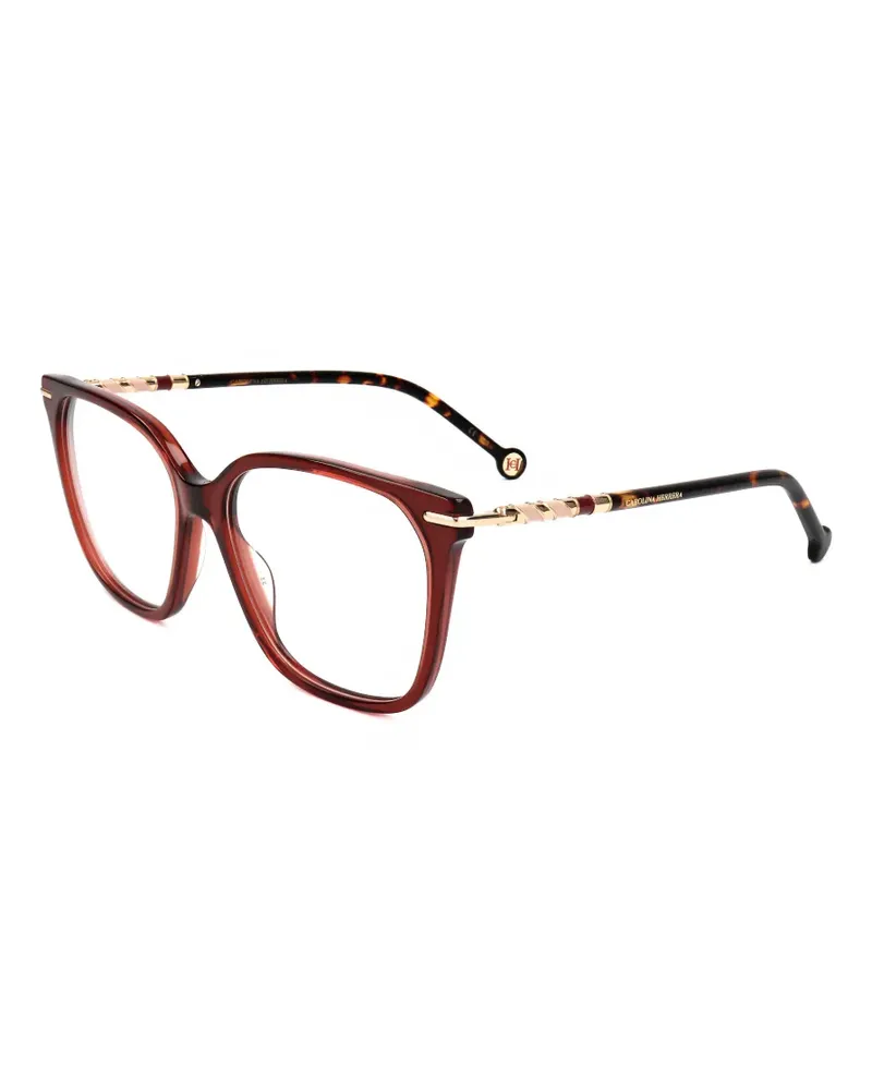 Carolina Herrera New York Cat-Eye-Brille in Schildpattoptik - Rot Rot