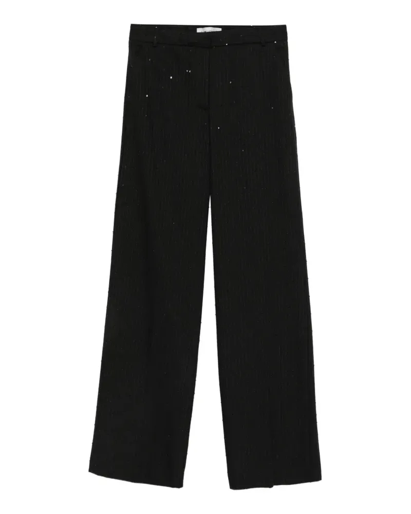 Ermanno Scervino Nadelstreifenhose mit Kristallen - Schwarz Schwarz