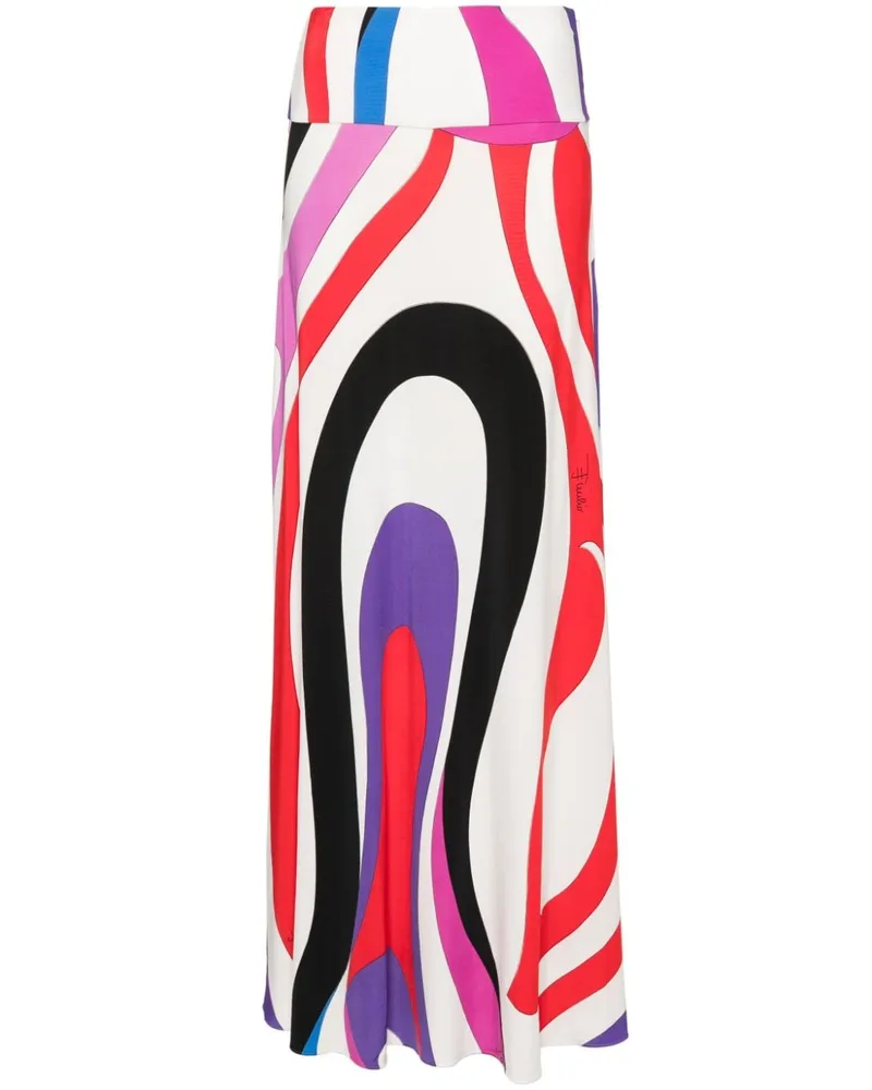 Emilio Pucci Rock mit Marmo-Print - Weiß Weiß