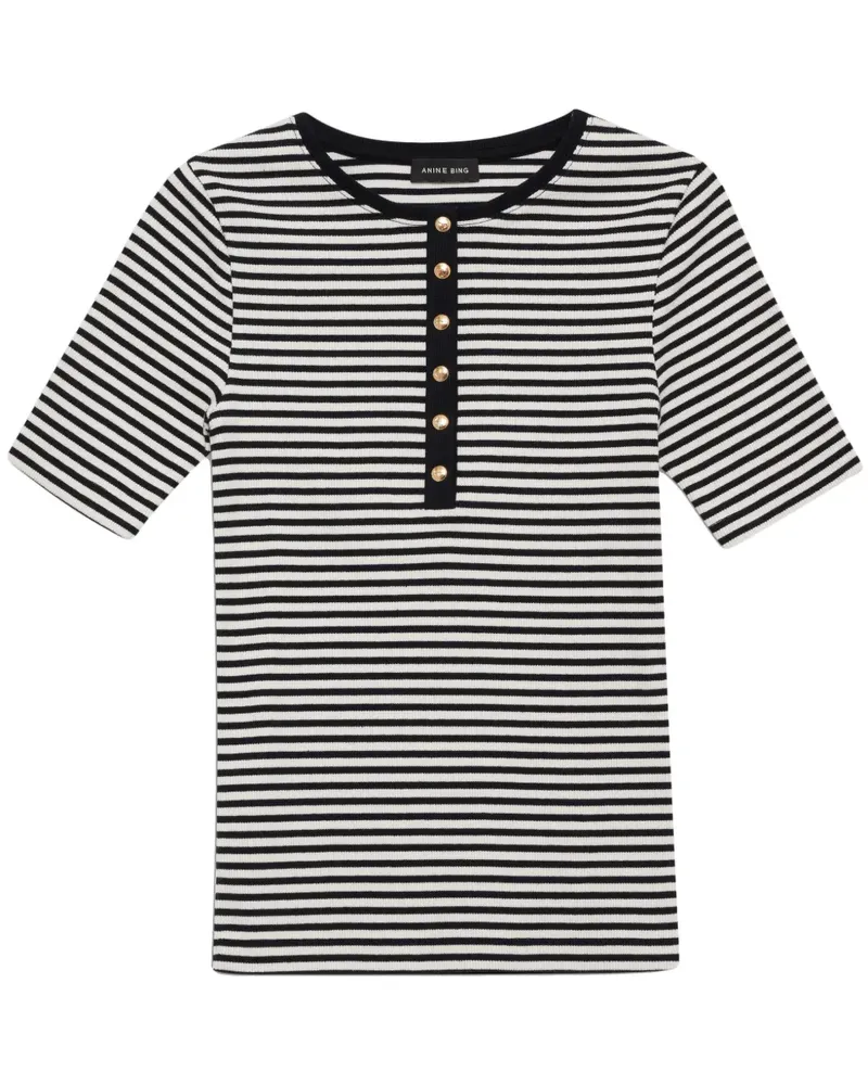 Anine Bing Alessia T-Shirt - Schwarz Schwarz