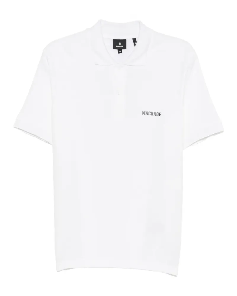 Mackage logo-print organic cotton Polo shirt - Weiß Weiß