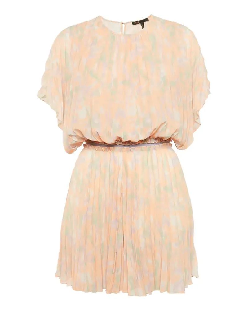 Maje Chiffon-Playsuit mit abstraktem Print - Rosa Rosa
