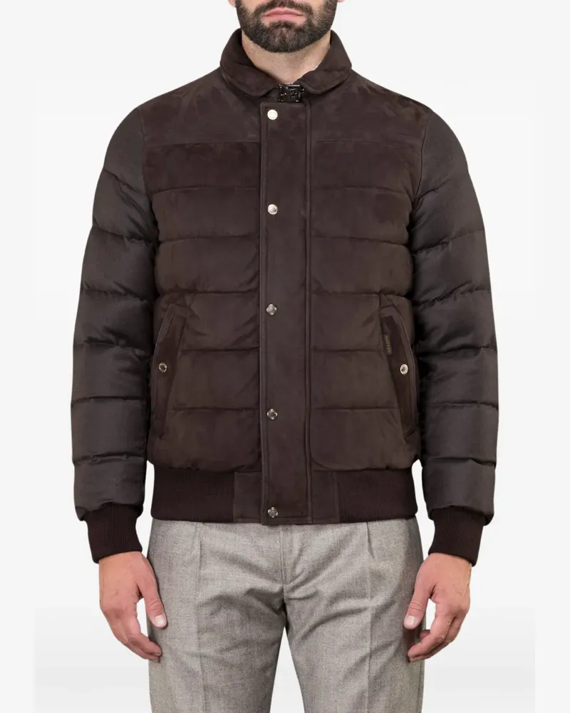 MOORER Viani collared padded jacket - Braun Braun