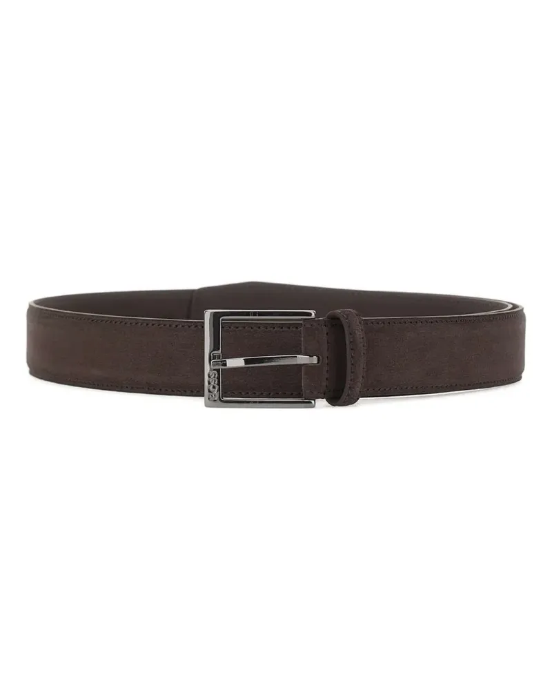 HUGO BOSS Gürtel aus Wildleder mit Anstecknadel - Braun Braun
