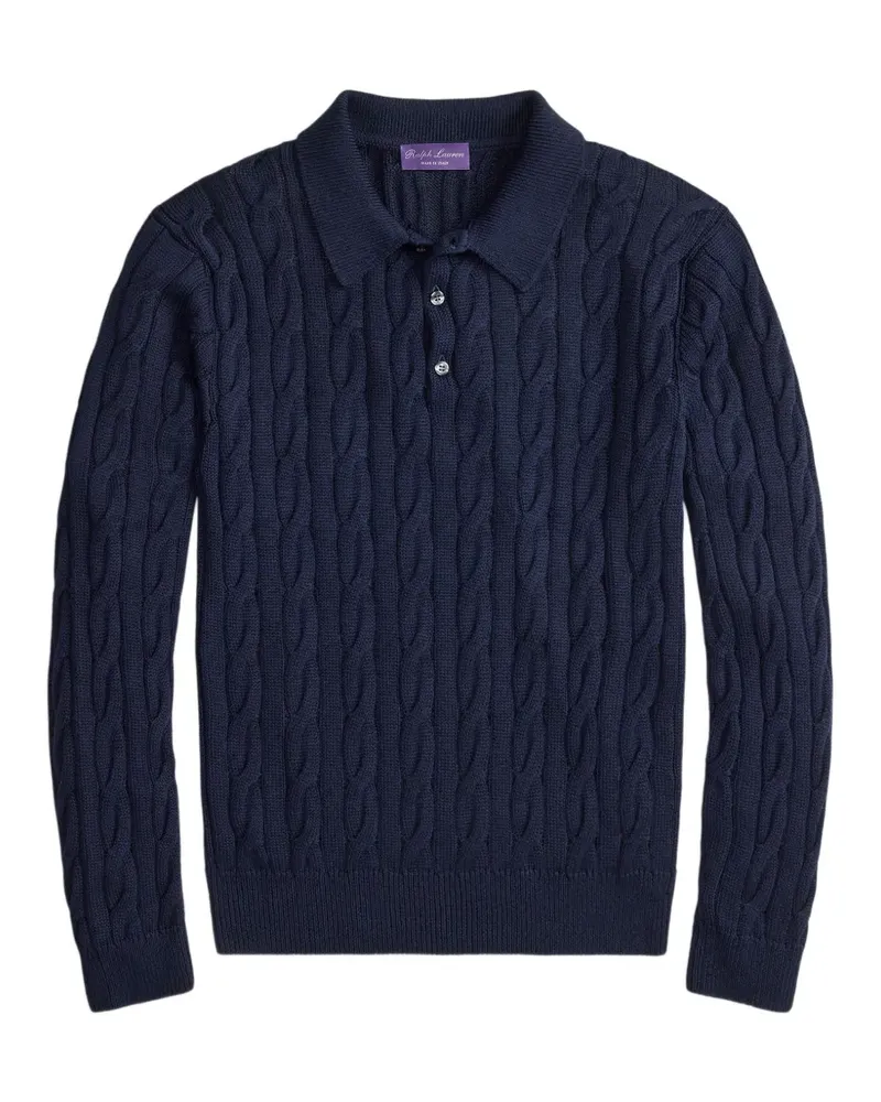 Ralph Lauren Polo-Pullover mit Zopfmuster - Blau Blau