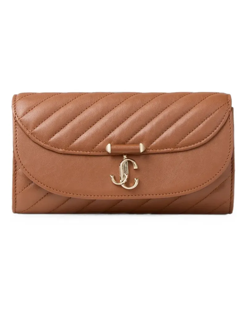 Jimmy Choo Gestepptes Curve Portemonnaie mit Kette - Braun Braun