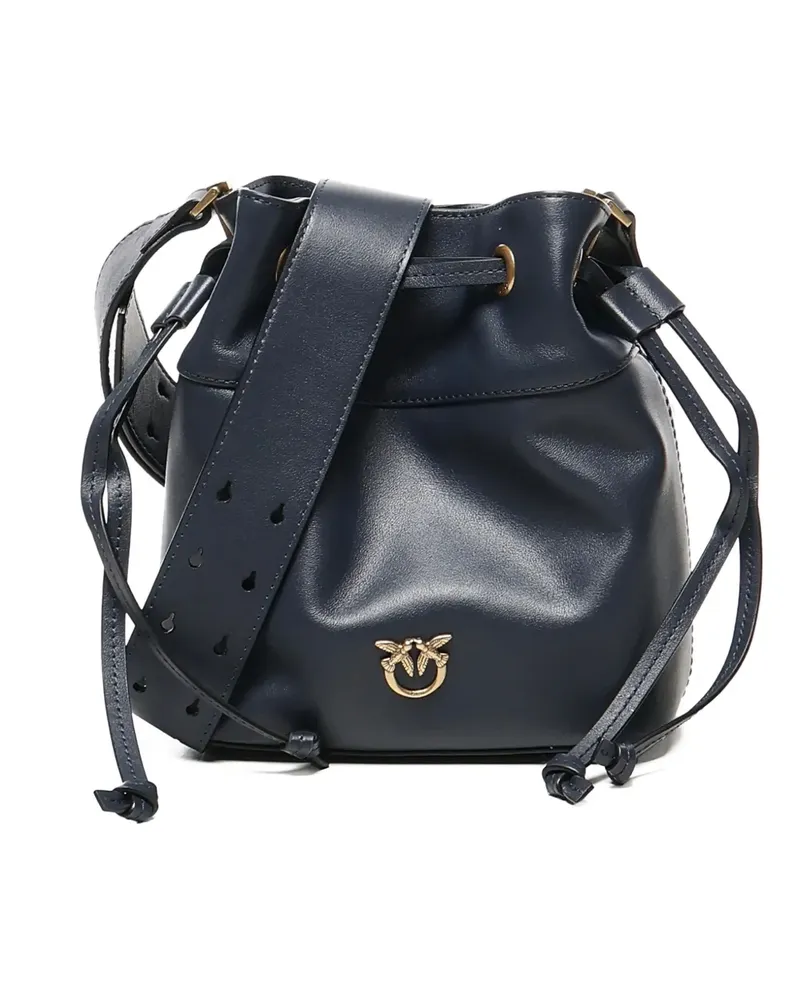 Pinko Mini Beuteltasche mit Kordelzug - Blau Blau