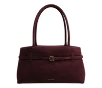 Le Cambon East West Tote Bag aus Wildleder - Rot